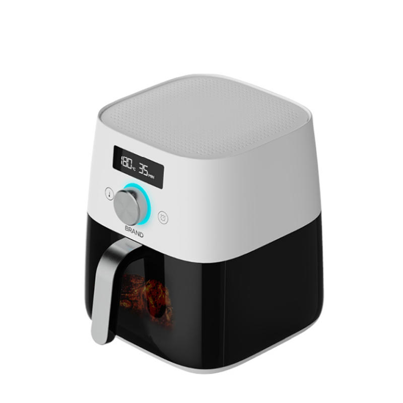 Front single knob plus touch LCD display square multi-function comfortable handle air fryer