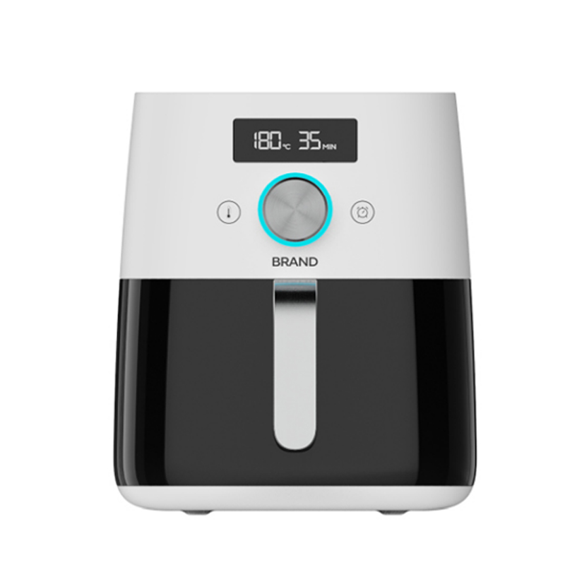 Front single knob plus touch LCD display square multi-function comfortable handle air fryer