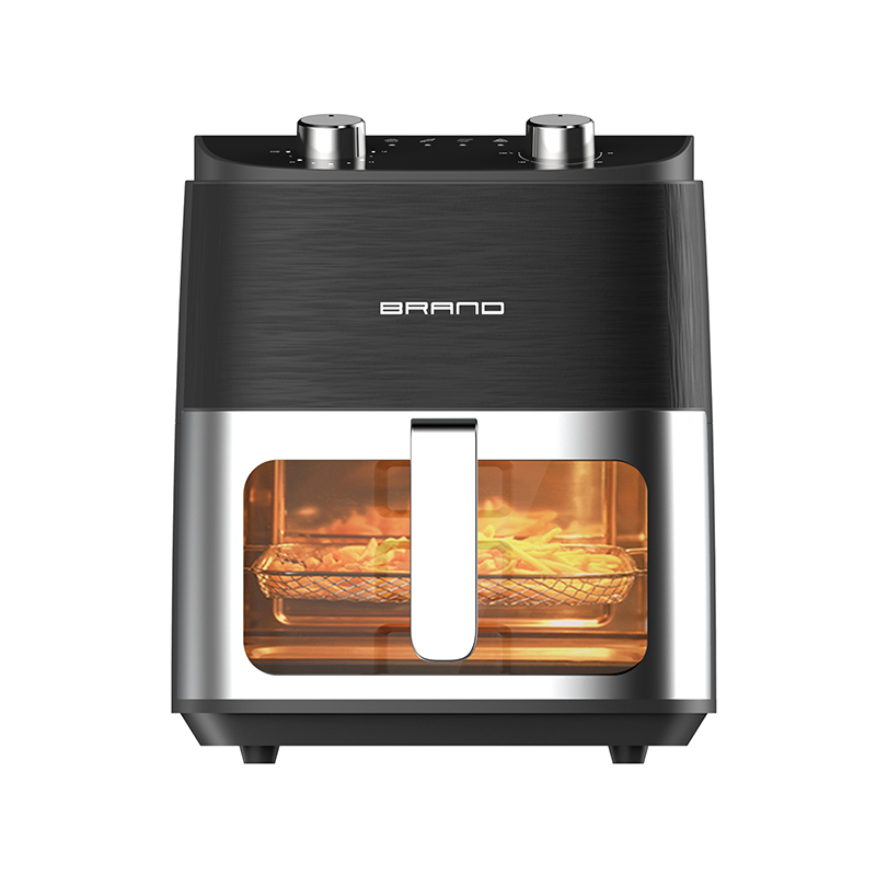 Inclined double-knob touch screen control knob adjustment LCD display visual large-capacity multi-function comfortable handle air fryer
