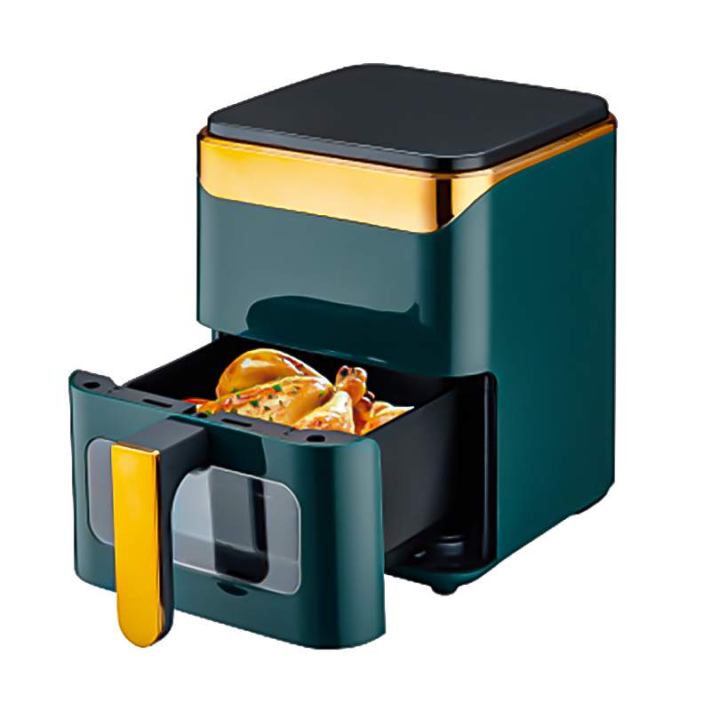 Top LCD touch visible square small capacity 3.8L multi-function vertical handle air fryer