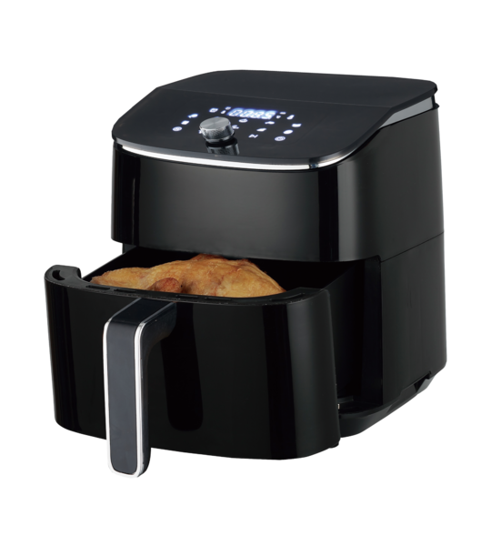 Bevel single knob touch screen control knob adjustment LCD display visual large capacity multi-function comfortable handle air fryer