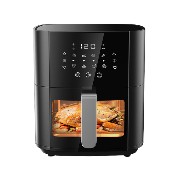 Inclined double-knob touch screen control knob adjustment LCD display visual large-capacity multi-function comfortable handle air fryer