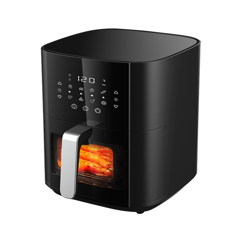 Inclined double-knob touch screen control knob adjustment LCD display visual large-capacity multi-function comfortable handle air fryer