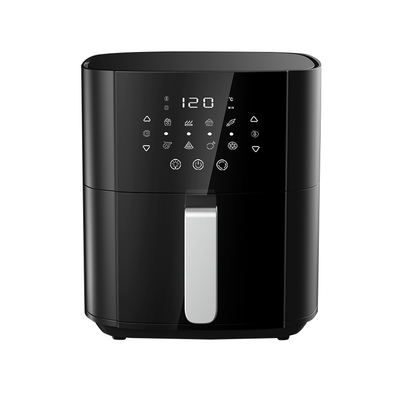 Inclined double-knob touch screen control knob adjustment LCD display visual large-capacity multi-function comfortable handle air fryer