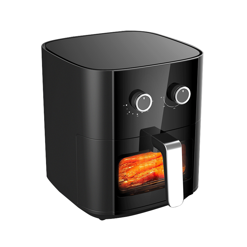 LCD display touch visible multi-function invisible square high color Nonstick Basket air fryer