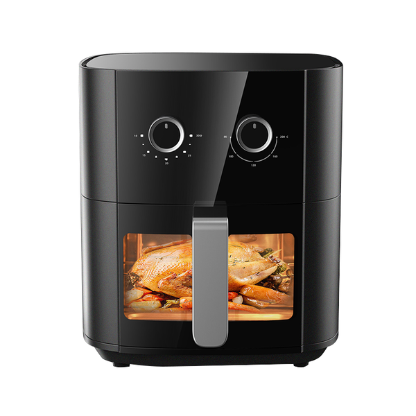 LCD display touch visible multi-function invisible square high color Nonstick Basket air fryer