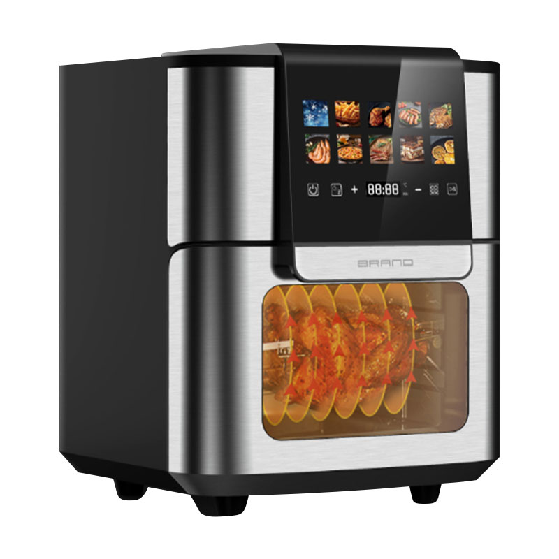 Front LCD touch visible large capacity square multi-function air oven