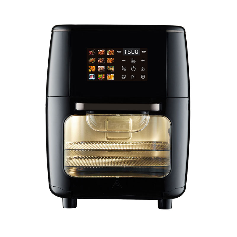 Front LCD touch visible large capacity square 13L multi-function comfortable handle air oven