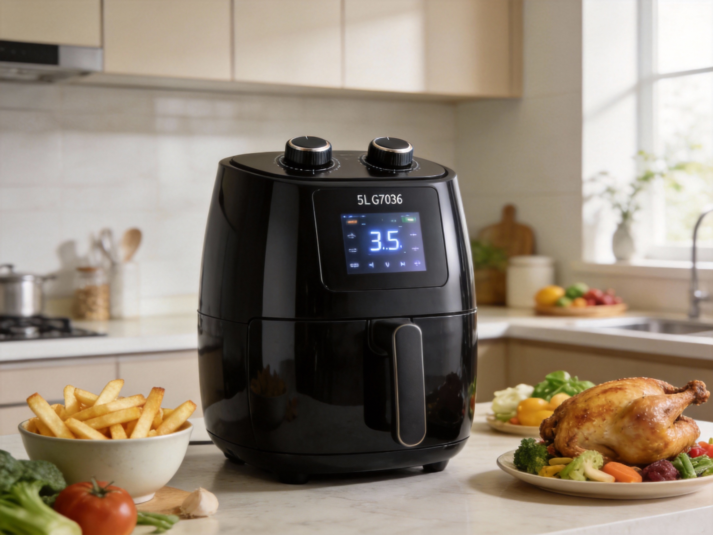 The Next Generation of Healthy Cooking: Unveiling the Multifunctional 5L Air Fryer with Dual Control Technology