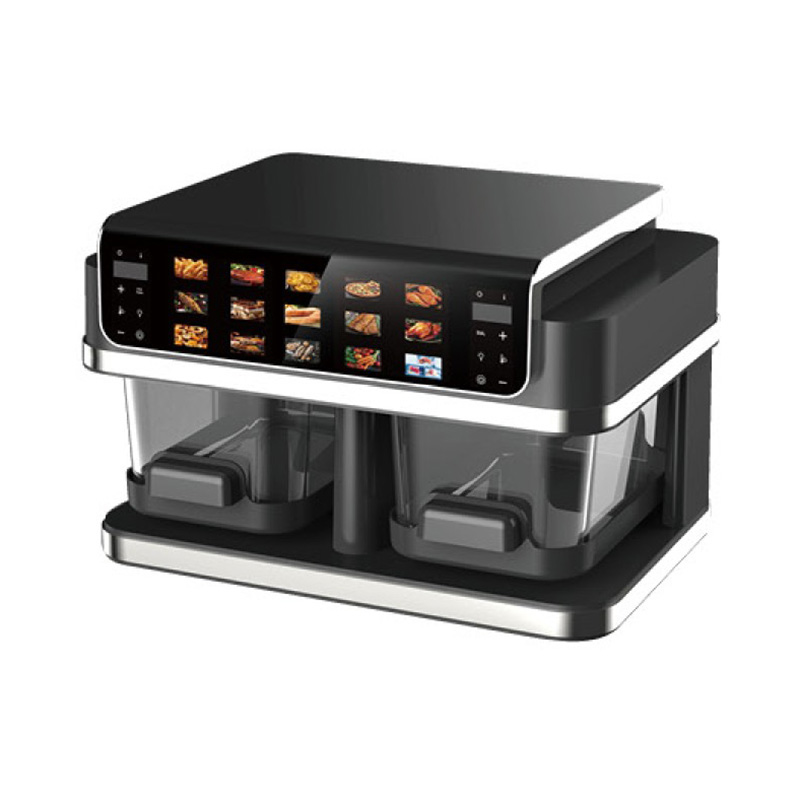 Does the 2-In-1 Smart Digital Electric Air Fryer support dual-zone independent cooking?