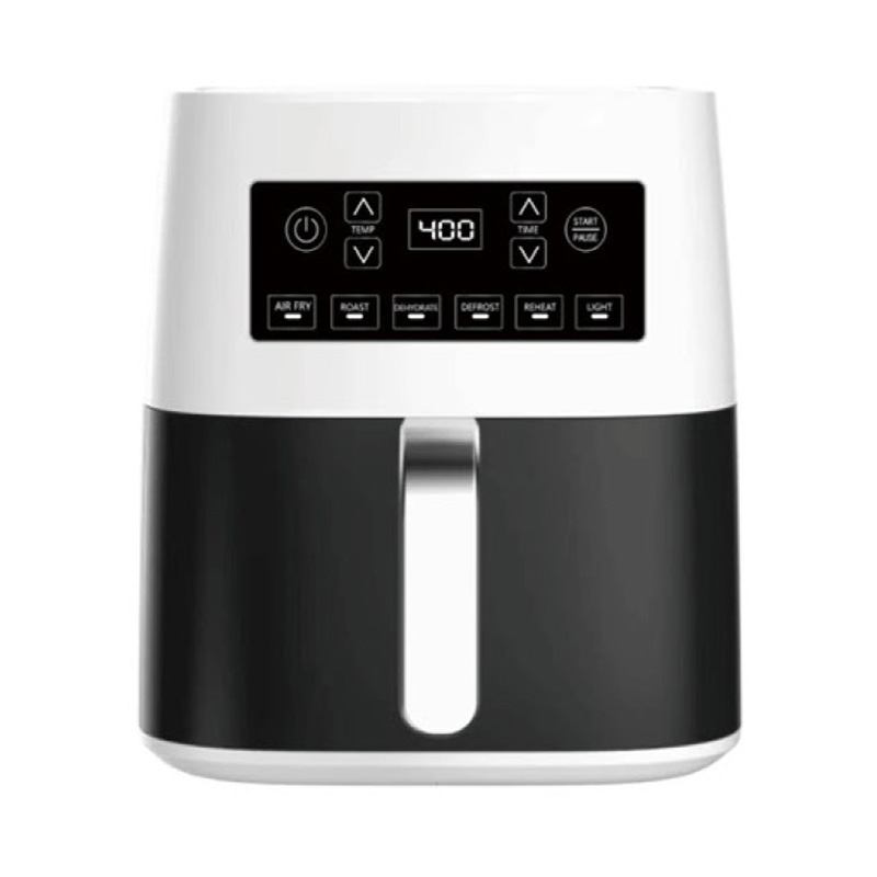 Front single knob plus touch LCD display square multi-function comfortable handle air fryer